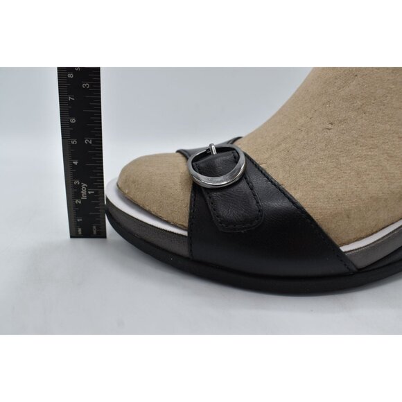 Dansko Womens Size EU 41 US 10.5-11 Arielle Black Glazed Leather Wedge Sandals - Picture 9 of 13
